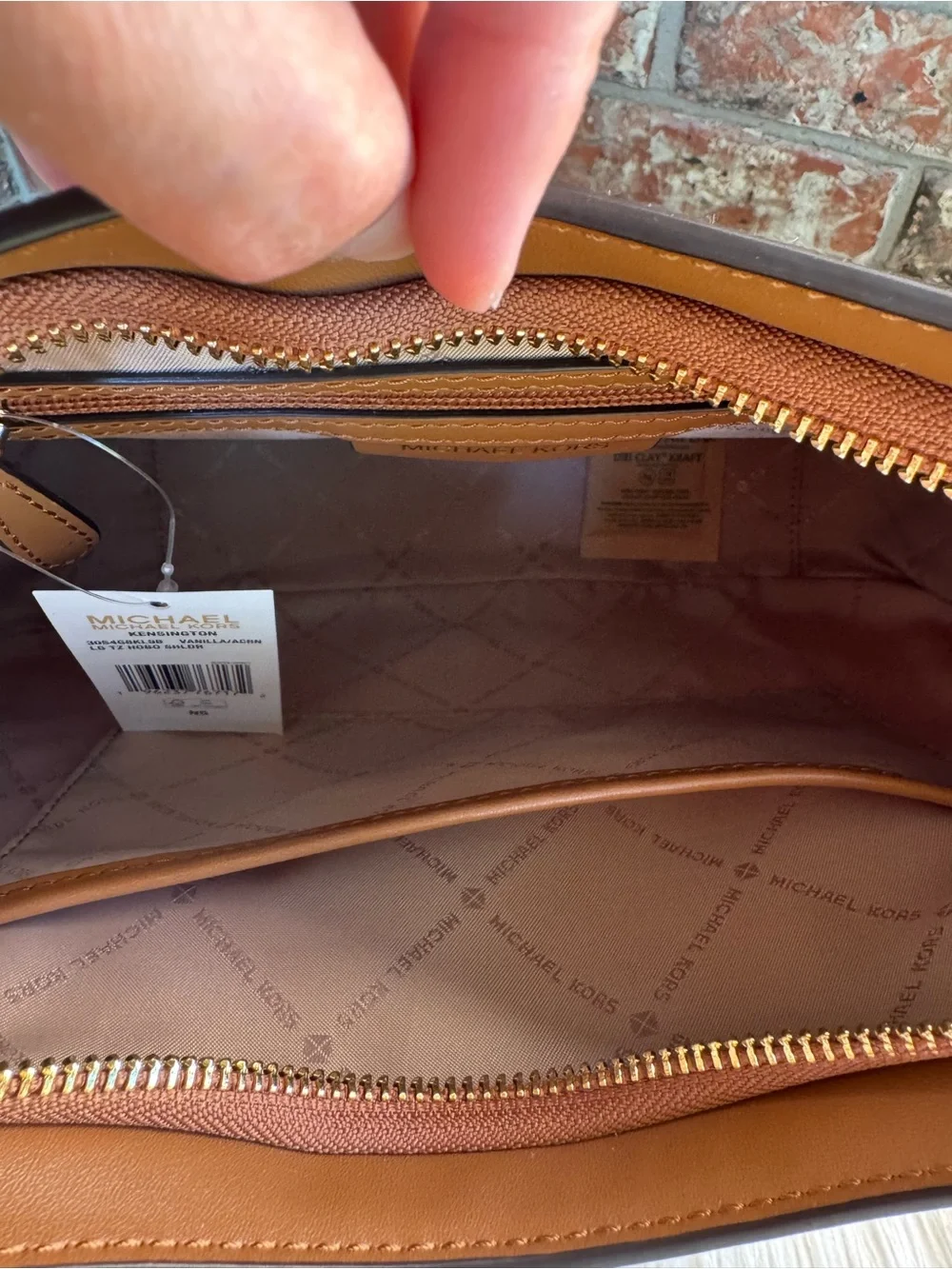 Michael Kors White Monogram Shoulder Bag